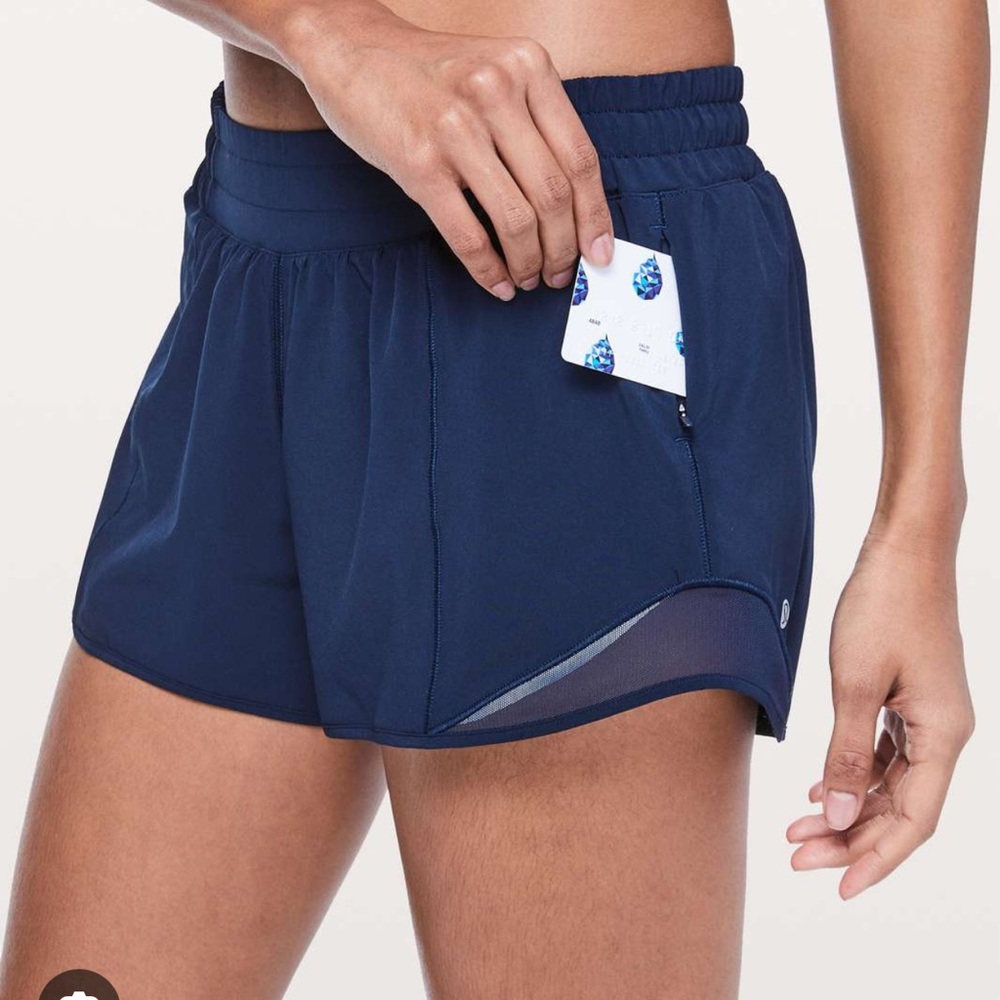 Lululemon Athletica Blue Athletic Shorts Lightweight Moisture-Wicking